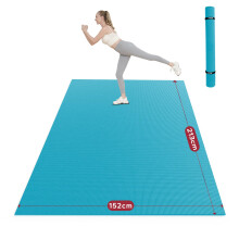 HAPBEAR Large Yoga Mat-7'5'(213152cm), Non-Slip, Ultra Durable, 0.31''(8mm) Thick Workout Mats for Home Gym, Large Exercise Mat for Fitness, Yoga, P