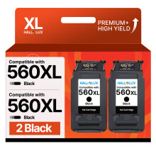 HALLOLUX 560XL Ink Cartridges for Canon 560 561 PG-560XL CL-561XL PG560 CL561 Ink Cartridges for Canon TS5350 TS5300 TS5351 TS7450 TS7451 TS5352 TS535