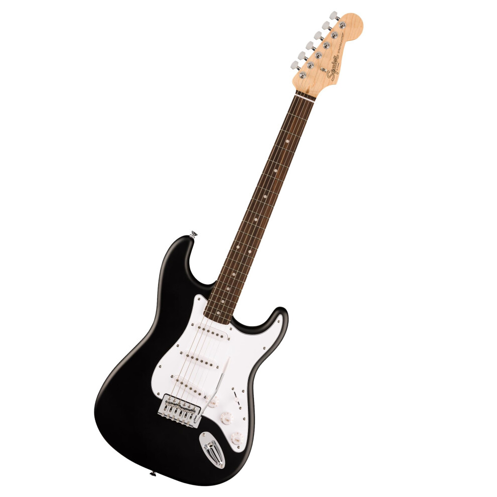 Fender Squier By Debut Collection Stratocaster Electric Guitar, Laurel Fingerboard, Pickguard, White/Black