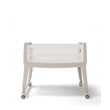 SnuzPod Studio Next to Me Crib, Baby Bed with Zip-Down Wall and 6 Height Settings, Includes Breathable Mattress and Wheels for Newborn (0-6 months), O