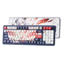 Redragon K686 PRO 98 Keys Wireless Gasket RGB Gaming Keyboard, 3-Modes Anime Mechanical Keyboard w/Hot-Swap Socket, Dedicated Knob Control & Sound Abs