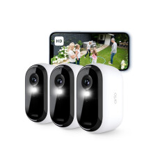 Arlo Essential 2 HD Video Security Camera Outdoor Wireless, Battery Operated Home Camera With Colour Night Vision, Light, Siren, 2 Way Audio & WiFi, A