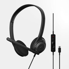 EPOS C1 USB C Wired Headset - High-Fidelity Audio, Advanced Noise-Canceling Microphone, Ergonomic Fit for Long Wear, Wired On-Ear, Ideal for Office &