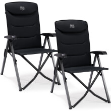 TIMBER RIDGE Folding Camping Chairs 2 Set for Adults Adjustable Heavy Duty Outdoor Chair 4-Position, High Back Oversized Garden Chair Recliner Luxury