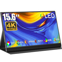 UPERFECT QLED Portable Monitor 4K UHD 2160p, 145% sRGB, 500 Nite, 1500:1 Contrast, HDR FreeSync Second Screen for Laptop, 15.6 Inch Portable Gaming D