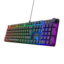 Trust Gaming GXT 866 Torix Mechanical Keyboard UK Layout, Linear Huano Switches, RGB Illumination, Anti-Ghosting N-Key Rollover, Low Profile Programma