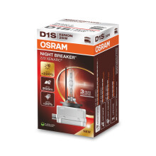 OSRAM XENARC NIGHT BREAKER 220, D1S, +220% more brightness, xenon headlight lamp, 66140XN2, Folding Box (1 lamp)