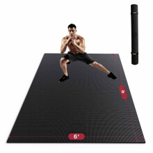 HAPBEAR Thick Non Slip Gym Mat, 2441838mm, PVC, Large for Home Gym, Yoga, Pilates, Fitness, Gymnastics