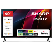 Sharp 40-Inch Full HD LED Roku Smart TV HDR10 HDMI ARC Freely Included 40HD2325K (HD Series)