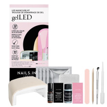 Nails.INC GelLED UV/LED Gel Nail Polish Manicure Starter Kit, Beginner Friendly, Art Manicure Salon At Home, LED Lamp, Pink Gel Polish, Manicure Tools