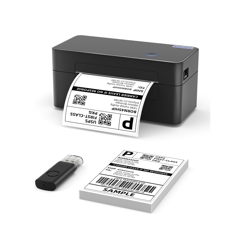 Photos - Other Office Equipment BORN4SHIP 4x6 Thermal Printer, USB Shipping Label Printer, Label Maker Machine for Shipping Packages, DHL, Amazon, Etsy, UPS