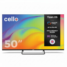 Cello C5025TZ Frameless 50 inch 4K Ultra HD Large Smart Television Powered by Tizen Operating System Cloud Gaming Without Console - Bluetooth, HDMI, U