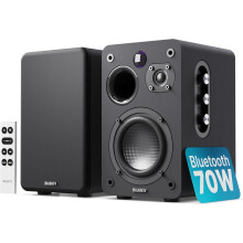 MAJORITY Bluetooth Active Bookshelf Speakers | Powered Stereo Speakers, USB Playback and Charging | HDMI ARC, Optical, Phono, Aux | Turntable Speakers