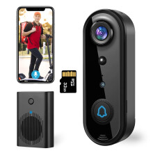 2K Video Doorbell Camera Wireless, Ultra-Wide Angle Lens for Full-Body View, AI Motion Detection, 2-Way Talk, Night Vision, Micro SD and Cloud Storage