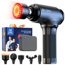 BOB AND BRAD T2 Ultra Massage Gun with Heat and Red LED Therapy, Professional Massager Gun Deep Tissue for Athletes, Portable Electric Massagers for M