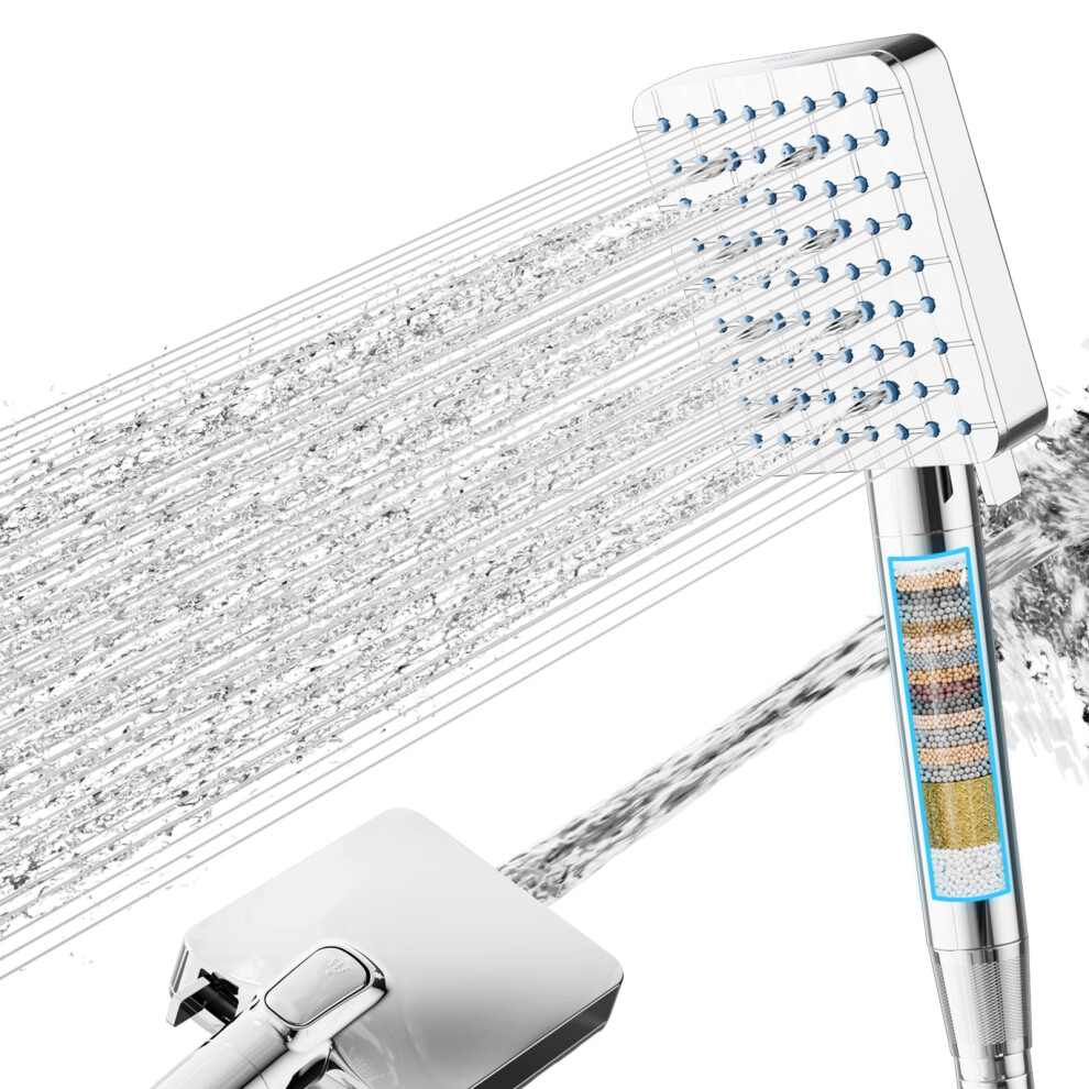 Cobbe Hard Water Filter Shower Head, High Pressure Shower Head And Hose With 20 Stage Filter 5051227987020