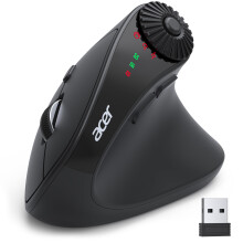acer Wireless Ergonomic Mouse with Side Scroll Wheel, 4000 DPI Bluetooth Mouse for Laptop (BT5.2+2.4GHz), Vertical Computer Mice, Right Hand Ergo Mice