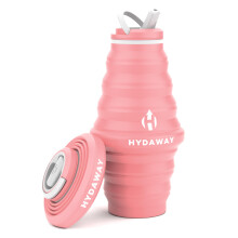 HYDAWAY Collapsible Water Bottle - 25oz I Reusable Water Bottle with Flip Top Lid for Travel, Hiking, Backpacking I Portable & Leakproof, Food-Grade S
