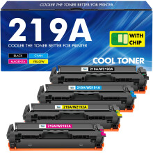 219A 219X MFP 3302FDW Toner With Chip: 4-Pack Compatible for HP 219A 219X for Color LaserJet Pro MFP 3302FDW 3302SDW 3302FDN 3302FDNG 3302FDWG 3302SDW