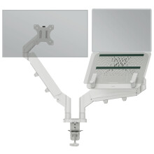 Leitz Ergo Space Saving Monitor and Laptop Arm Mount for 17''-32" Monitors, Ergonomic Desk Stand with Left/Right Swivel, Tilt Rotation and a Load Capa