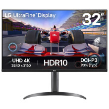 LG UltraFine Monitor 32UR500K-B - 4K UHD VA 32 inch, 60Hz, 4ms GtG, HDR10, Home/Office Display, Tilt Adjustment, Built-in Speakers, HDMI, DisplayPort