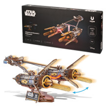 3D-malli - UGEARS - Anakin Skywalker - Podracer - Sähkökäyttöinen LED-kaari - Tasapainoinen heilunta - 240 osaa