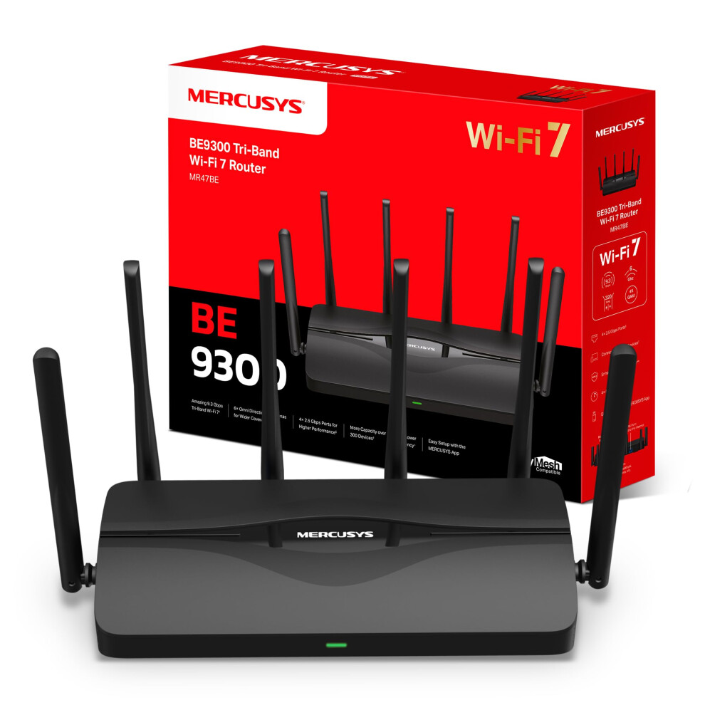 Mercusys BE9300 Tri-Band Wi-Fi 7 Router (MR47BE) - Image 8