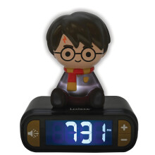 LEXIBOOK, Harry Potter, Nightlight alarm clock, Sounds and Melodies, LCD Backlit screen, Luminous, Snooze, Black, RL800HPLXB