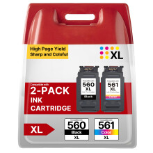 PG560/CL561XL Ink Cartridges Compatible for Canon PG560/CL561 XL Ink Cartridges for PIXMA TS5350 TS5350a TS5351 TS5351a TS5352 TS5352a TS5353a TS7450