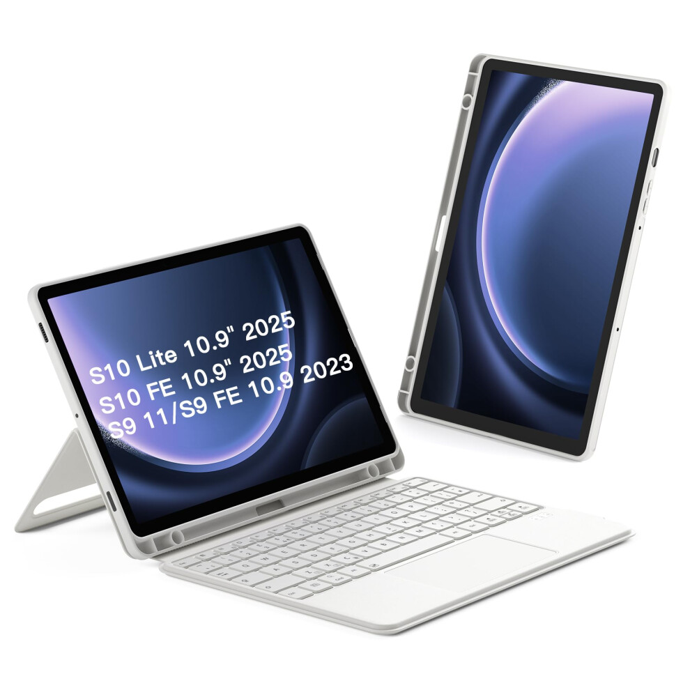 Inateck Keyboard Case For Samsung Galaxy Tab S10 Lite/S10 Fe/S9 Fe 10.9"/S9 11", Magnetic Detachable Bluetooth Keyboard With Touchpad, Portrait/Landsc 6976521113991