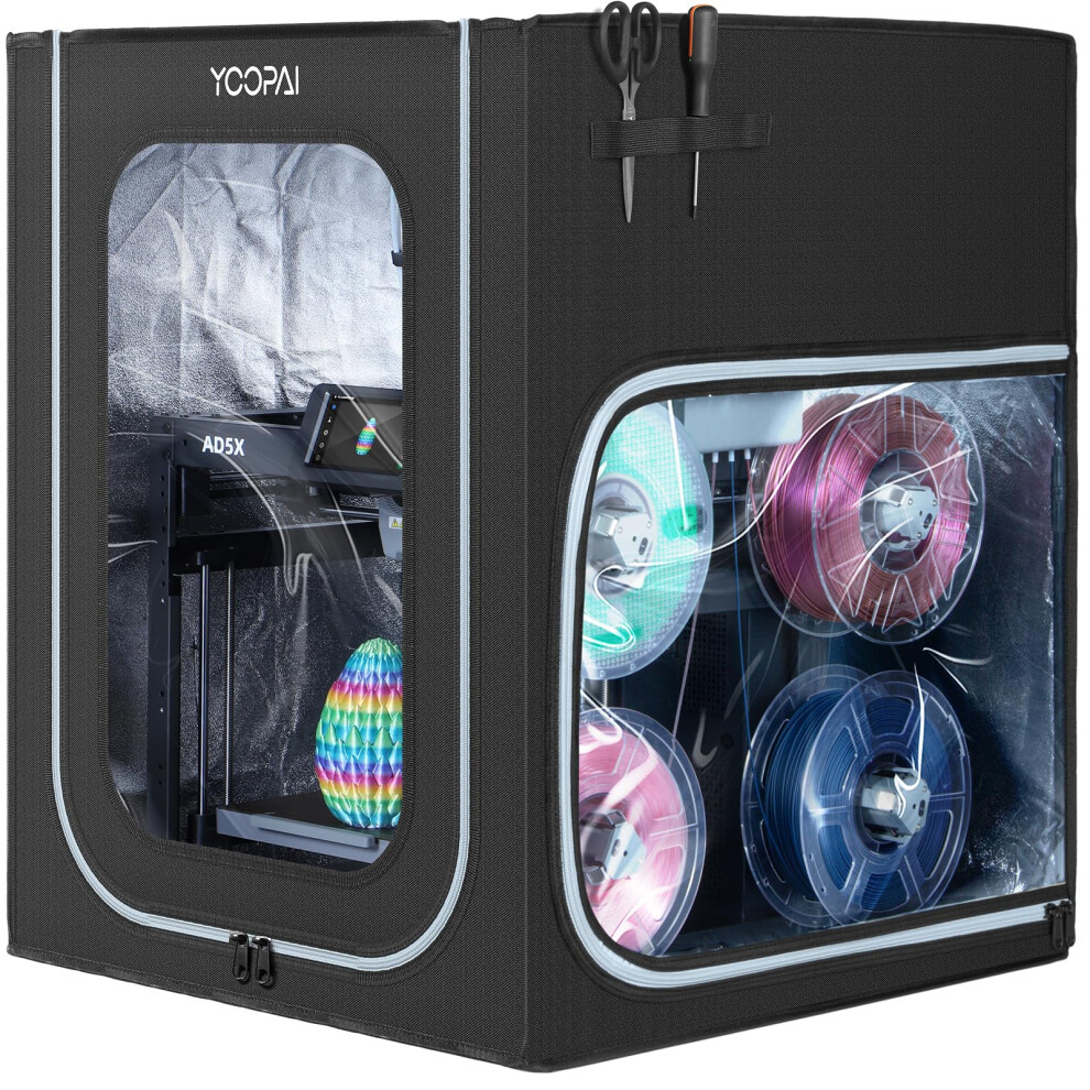 Yoopai 3D Printer Enclosure With Led Light For Flashforge Ad5x/Ad5m, Dust-Resistant Enclosure Tent Cover, Helps Reduce Drafts For More Stable Printing