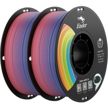 Creality 3D Printer Filament 1.75mm, Rainbow Upgraded PLA+ Filament Strong Toughness No-Tangling Vacuum Packaging 3D Printing Filament Fit Most 3D Pri