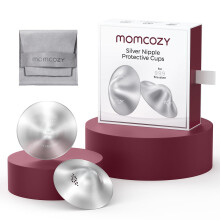 Momcozy 999 Silver Nursing Cups Original Perforated Breathable Design, Nipple Cover for Breastfeeding Essential, Metal Nipple Shields for Nursing Newb