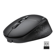 TECKNET Silent Wireless Mouse, Cordless Bluetooth Mouse with USB Receiver(BT 3.0/5.0+2.4G), 3 Adjustable DPI levels, Ergonomic Rechargeable Wired Mice