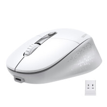 TECKNET Silent Wireless Mouse, Cordless Bluetooth Mouse with USB Receiver(BT 3.0/5.0+2.4G), 3 Adjustable DPI levels, Ergonomic Rechargeable Wired Mice