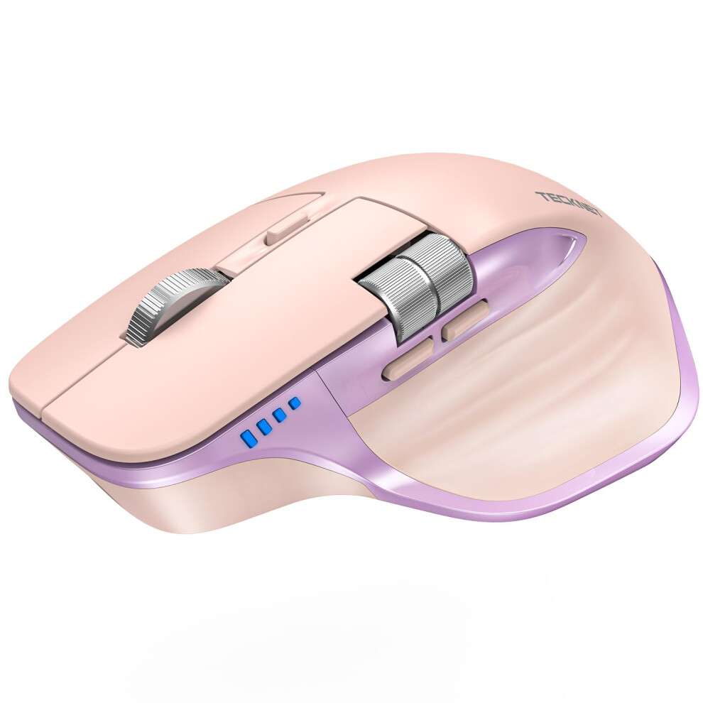 Tecknet Wireless Mouse, Bluetooth Mouse With Thumb Scroll, Rechargeable Mice, Dual Bluetooth 5.3 & 2.4Ghz, Ergonomic, 4800Dpi Adjustable, Silent Click
