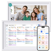 Ascrecem Digital Calendar 10.1 inch Smart Electronic Calendar for Family Chore Chart Cooking Plan HD Touchscreen with Digital Picture Frame Function I
