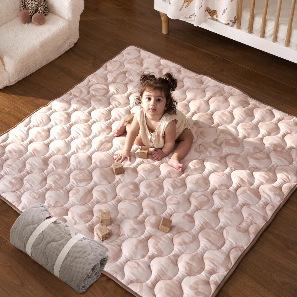 Baby Play Mat For Floor, 127 X 127Cm Thickened Playpen Mat, Playmate For Baby Tummy Time, Waterproof & Non-Slip Momcozy