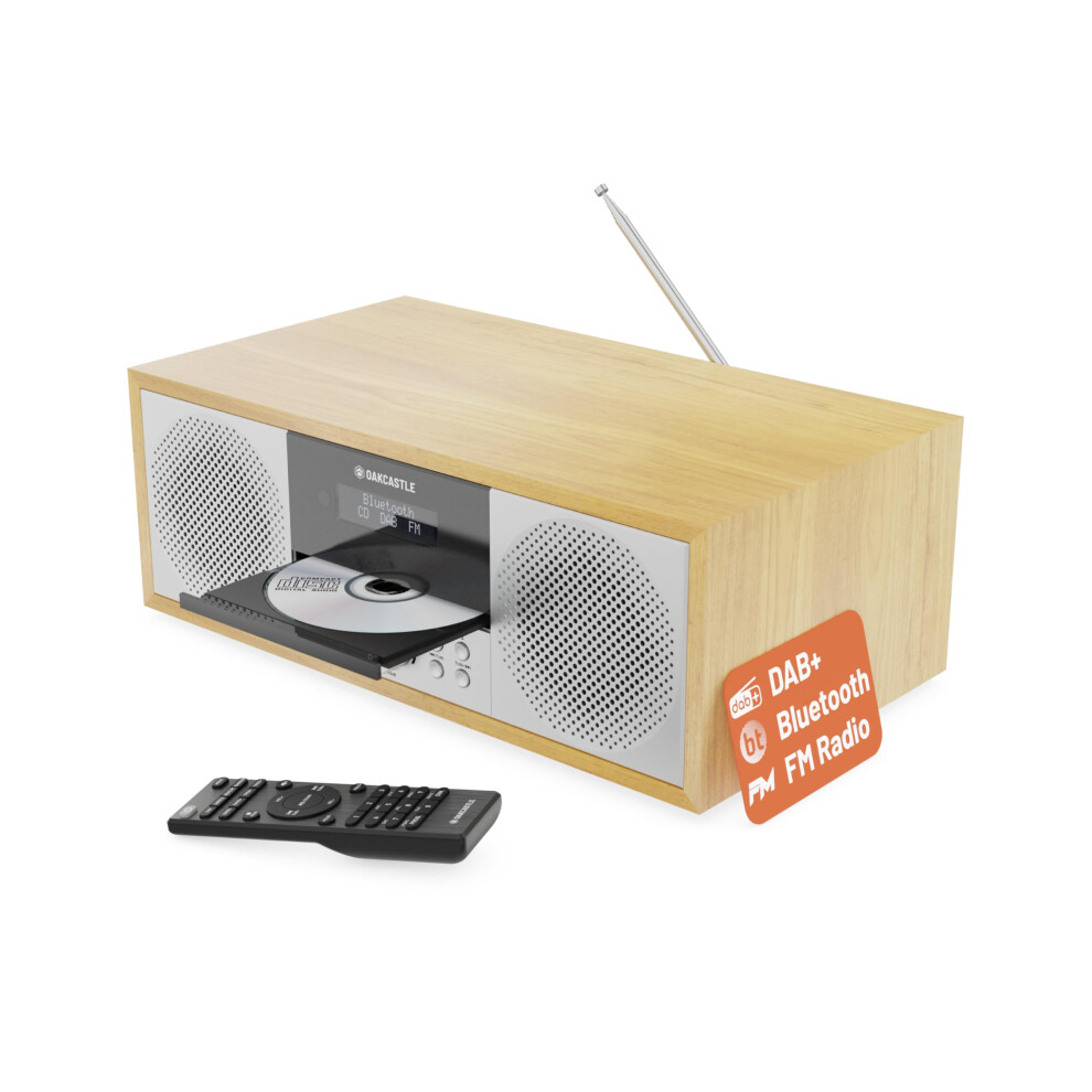 Cd Player With Dab & Fm Radio | Bluetooth, Usb, Aux & Headphone Output | Mains Powered Stereo Hifi System | Cd, Cd-R, Hdcd & Mp3 | Dual Alarm & Sleep 5006201203856