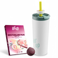 AIR UP Original Tumbler Starter Set 700 ml - White Spearmint, including 5 sugar-free flavoured Pods and a Bordeaux Pod Case | Water bottle, BPA-free