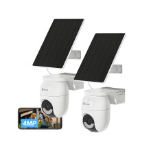 EZVIZ 2K+ Battery Security Camera Outdoor Wireless With Solar Panel, AOV Tech, No Monthly Fee, 512GB, 2.4GHz Wi-Fi 6, AI Human/Vehicle Detection, 360