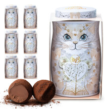 Monty Bojangles Cocoa Dusted Chocolate Truffles Kit Tin - 6 PACK Bundle of White Rose 36g - Luxury Chocolatey Truffles - Collectable Mini Kit-Tin, We