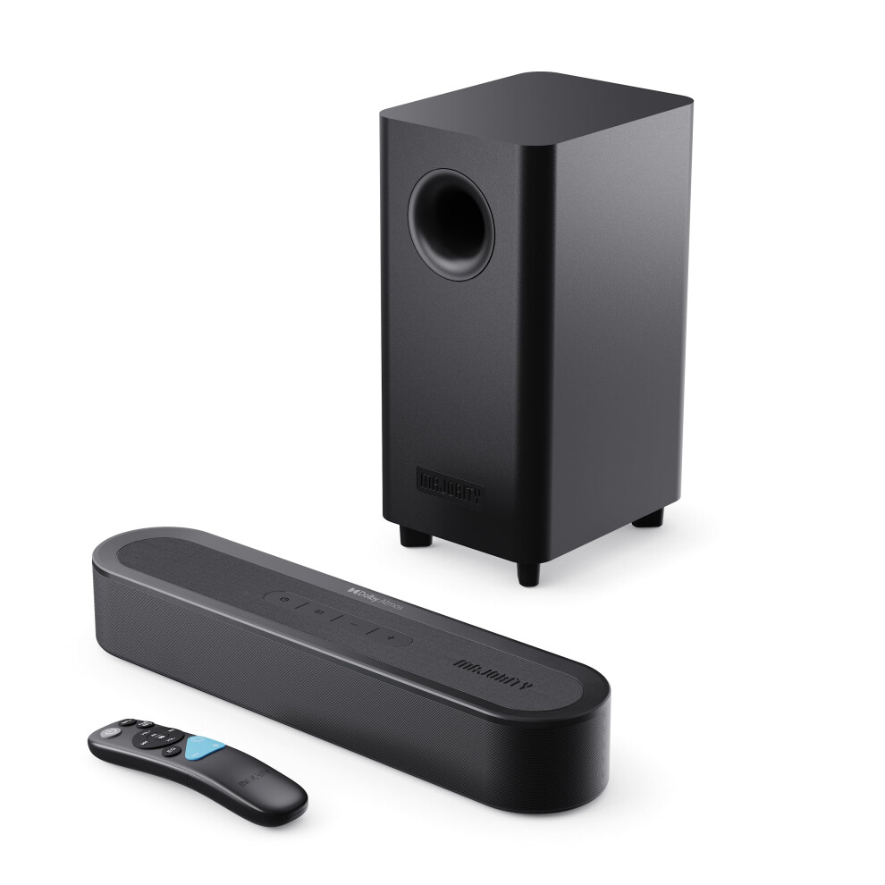 Majority Bowfell Axis Dolby Atmos Soundbar With Wireless Subwoofer | Dolby Atmos, Bluetooth 5.3, 200W | Hdmi Arc/Earc, Optical, Aux And Usb Playback | 5056444113399