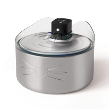 Catit PIXI Cordless XL, Cat/Pet Water Fountain/Dispenser, Battery-Operated, Stainless-Steel, UVC Water Clarifier & Triple-Action Filter, Dishwasher Sa