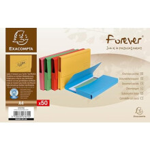 Exacompta - Ref 47670E - Forever Collection - Document Wallets (Pack of 50) - 240 x 320mm in Size, Suitable for A4 Documents, 290gsm Premium Pressboar