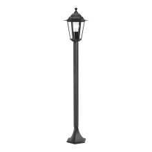 Eglo Laterna 4 Outdoor lamppost, Victorian Style Street lamp, Electric Garden and Driveway Light, cast Aluminium and Glass, Black Lantern, E27 Socket