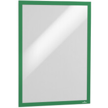 Durable DURAFRAME Self-Adhesive Magnetic Frame - A3 Green - Pack of 2 - Document Frame For Professional Internal Signage - Self-Adhesive Attachment