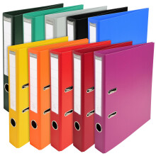 Exacompta - Ref 53054E - Prem'Touch PVC Lever Arch File - 320 x 290mm in Size, 2 Rings, Can Hold A4 Documents, 50mm Spine, 55mm Rings, FSC-Certified -