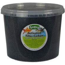Supa Large Activated Filter Carbon 3 Litre Bucket, Removes Impurities And Odours To Leave Your Aquarium/Fish Tank Or Pond With Crystal Clear Water, Bl