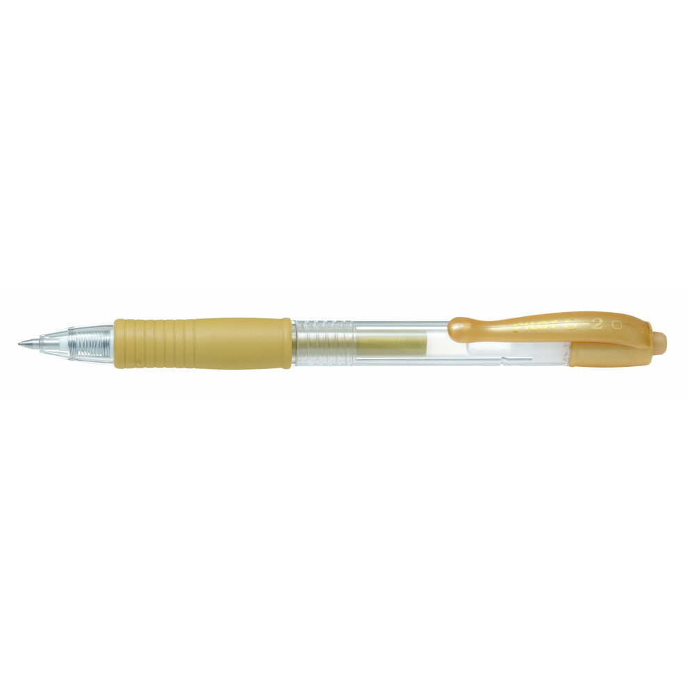 Pilot G207 Retractable Gel Rollerball 0.7 Mm Tip (Box Of 12) - Gold